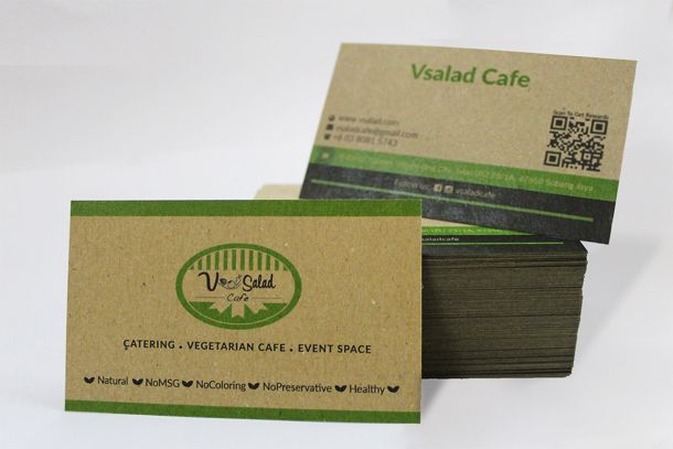Kraft Card | Vsalad Cafe, Subang Jaya Business Card Kraft Card