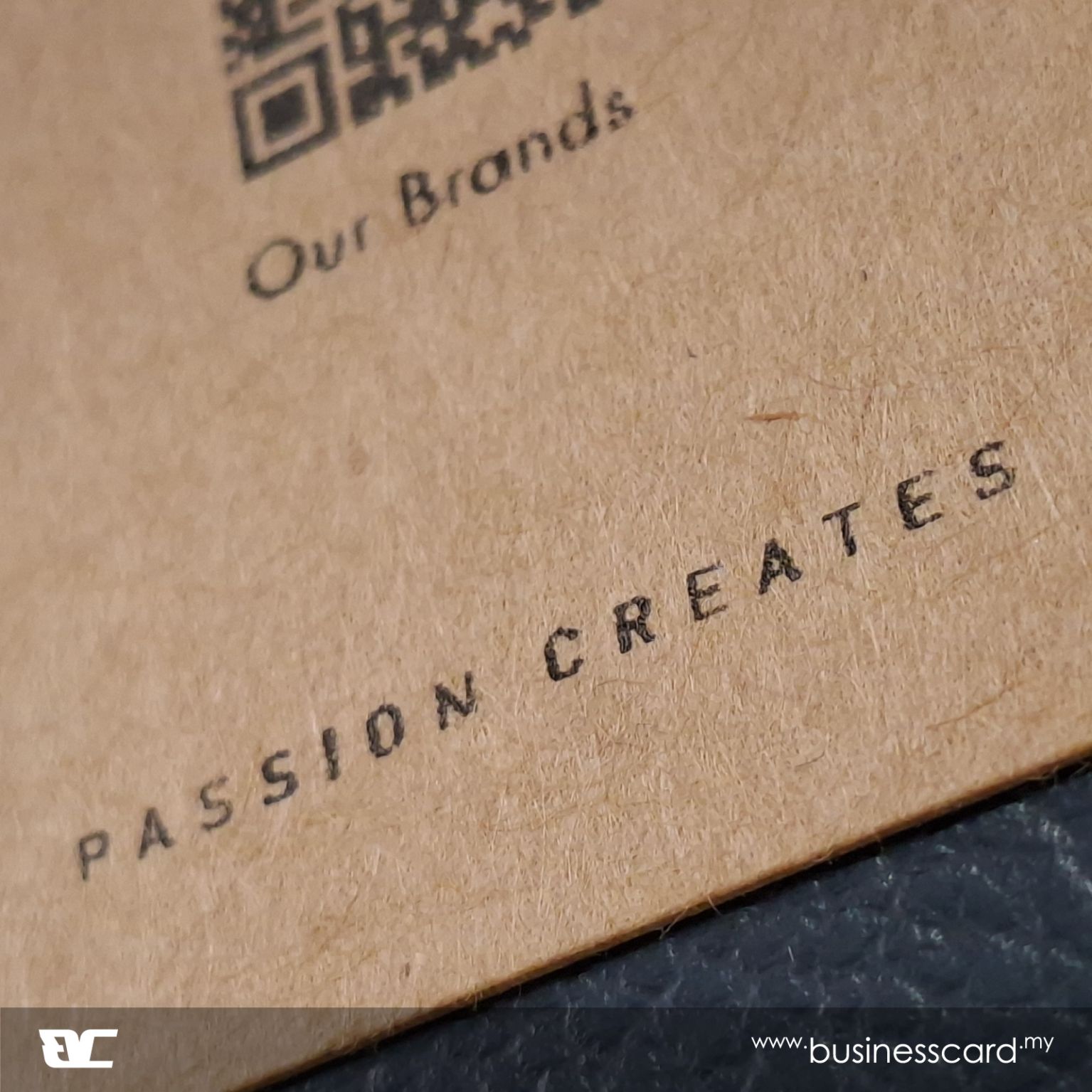 Kraft Card - Business Cards Kraft Digital Foil 02 square