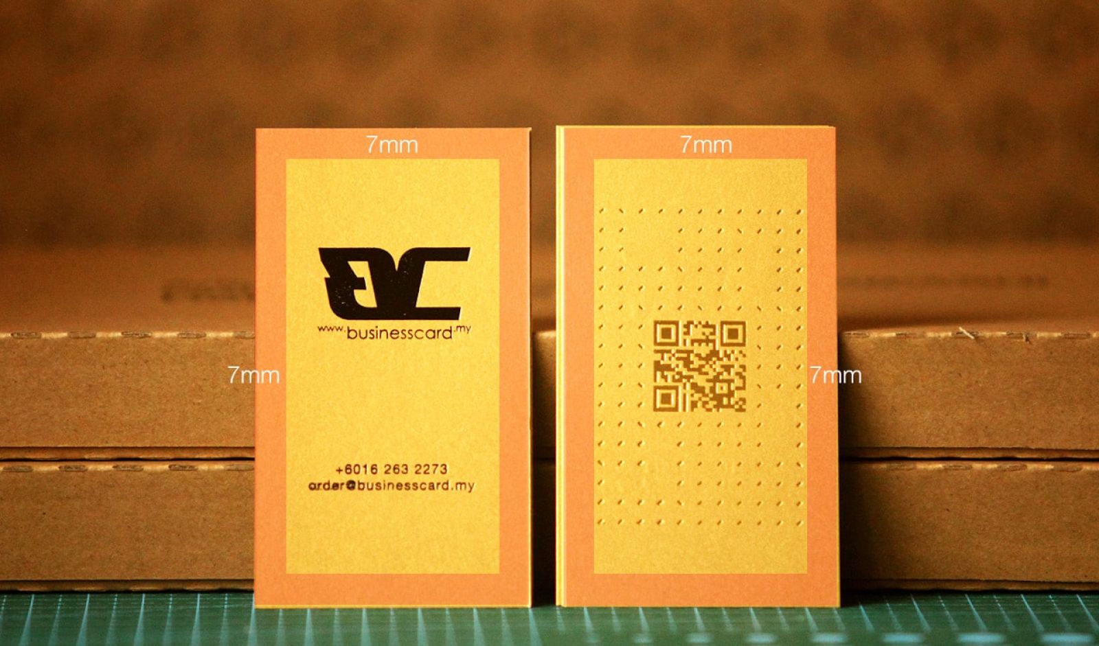 Auspicious Golden business card - foil stamping artwork margin