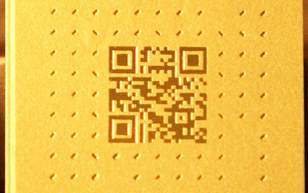 Gold Foil Stamping Sample - Golden Auspicious Business Card.
