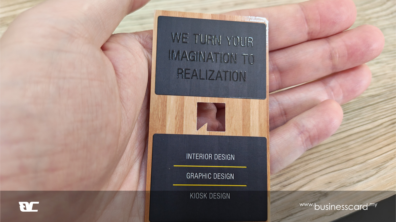 Why Does Spot UV Normally Sit on Matt Lamination? Diecut business card with Spot UV