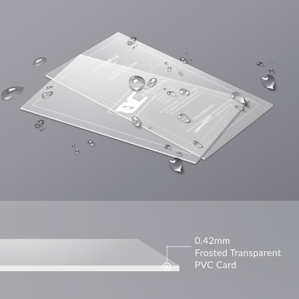 Plastic Business Cards frosted transparent plastic bc 0.42mm