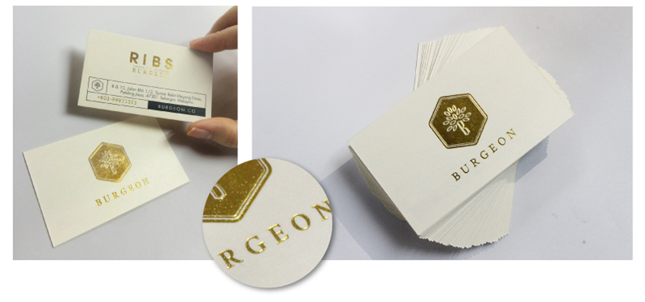 Gold Hot Stamping Business Card | Burgeon, Petaling Jaya | Name Card