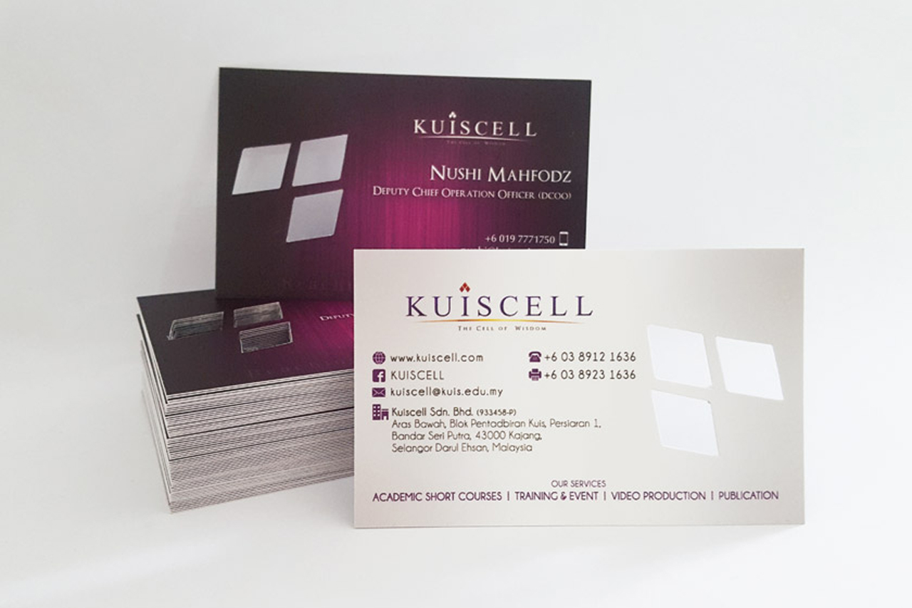 Die Cut Business Card | KUISCELL, Kajang Die Cut Business Card