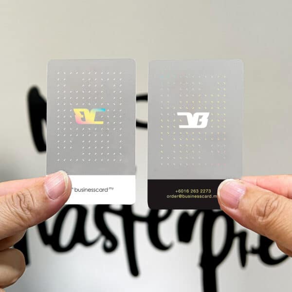 2 sides Premium Transparent PVC Business Cards Printing