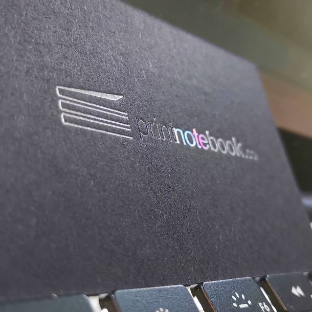 Foil Stamping Business Cards Classic Black Business card - Hologram Silver + Transparent Foil