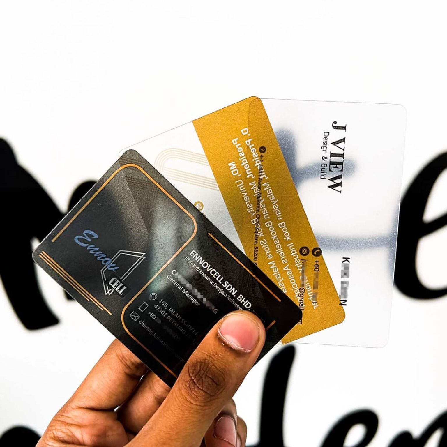 0.42mm Premium Transparent PVC Business Cards Premium Transparent PVC Business Cards Printing