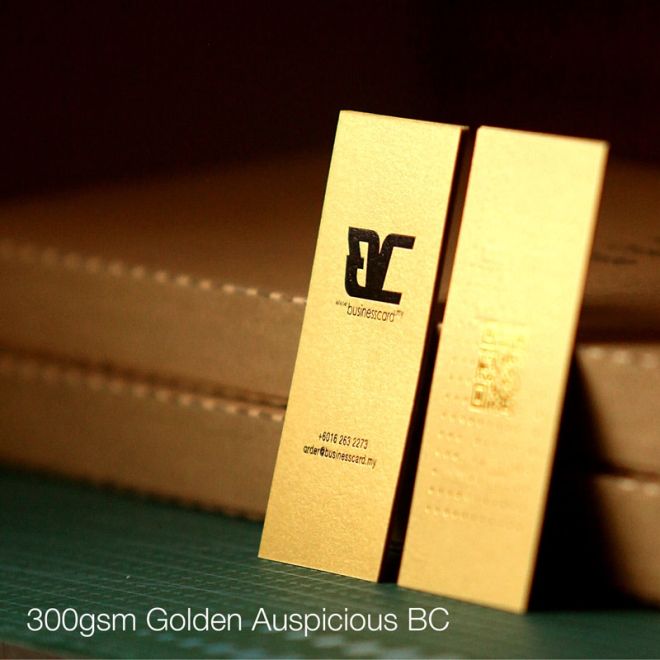 Matt Lamination Business Cards Auspicious Golden Business Card