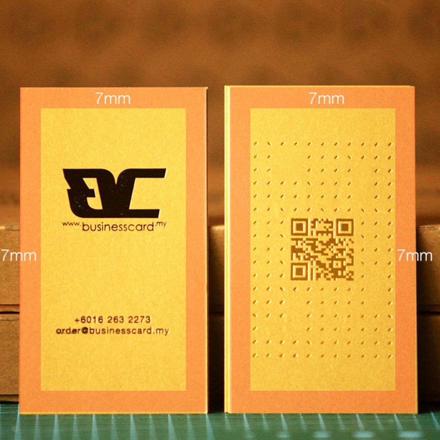 Auspicious Golden Business Cards Auspicious Golden business card - foil stamping artwork margin