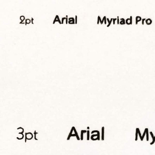 Business Card Font Size Offset Printing 2pt & 3pt Font Size