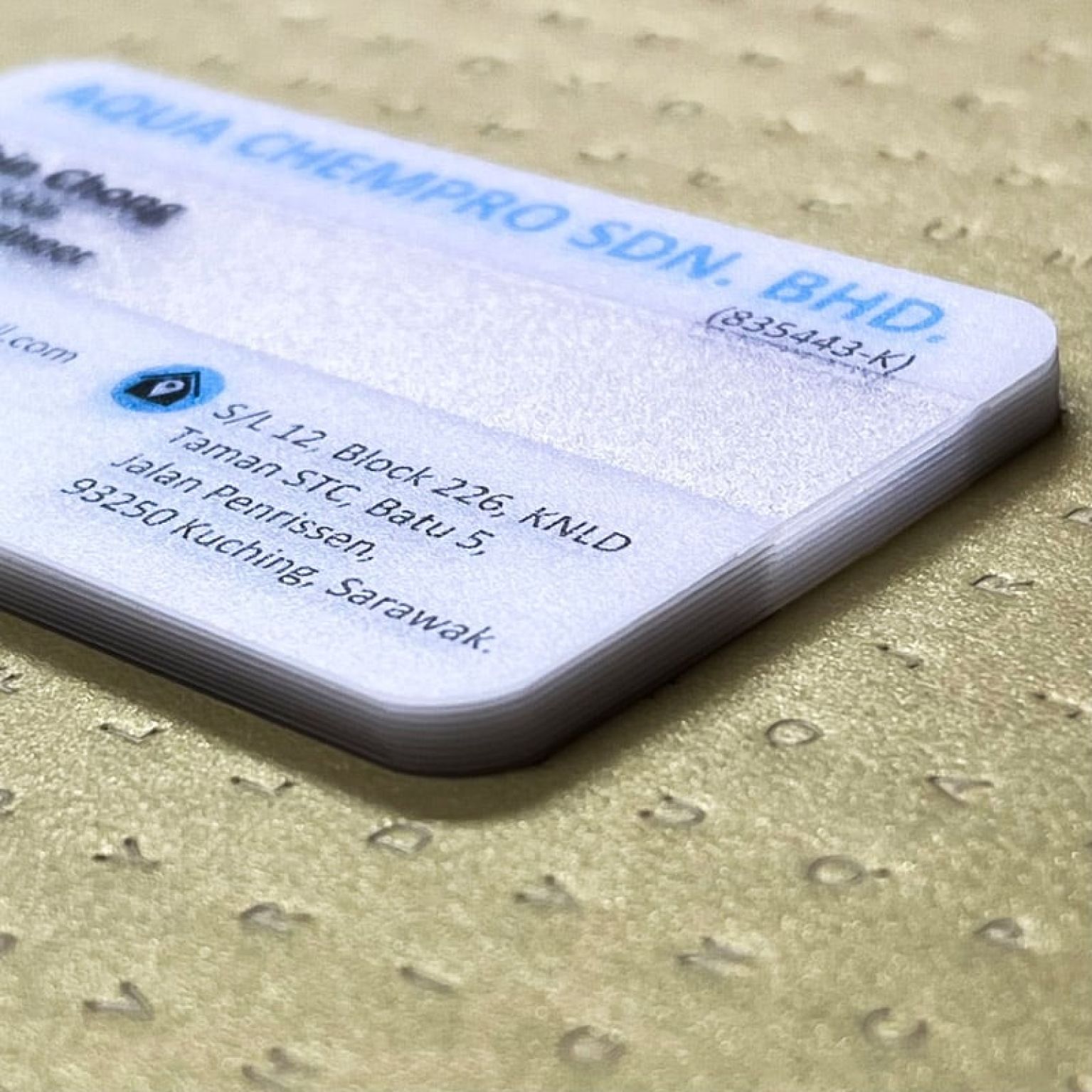 0.4mm Frosted Transparent PVC Business Cards Frosted transparency PVC Business Cards - round corner