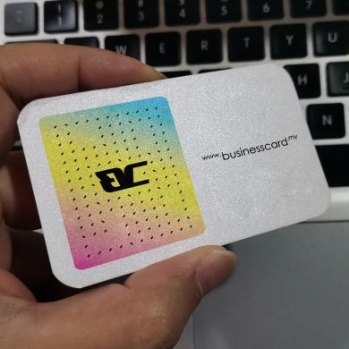 Name Cards Printing - Material Type Glittering Snow Business Cards