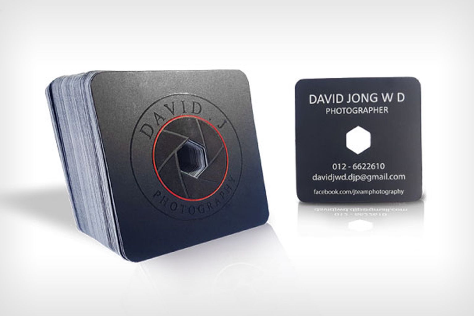 Square Business Card | David.J Photography Square Business Card