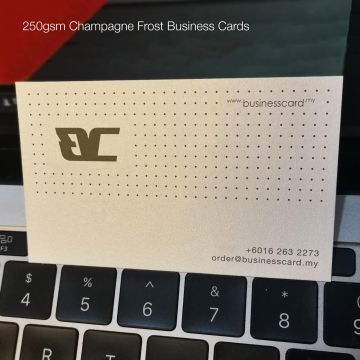 PREMIUM Business Card Printing | Free Shipping Champagne Frost business card ea428daf